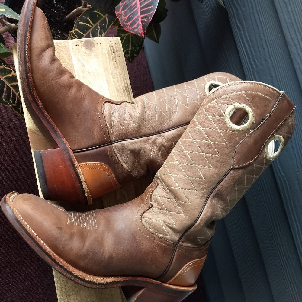 Tony Lama - Wide Square Toe Cowboy Boots